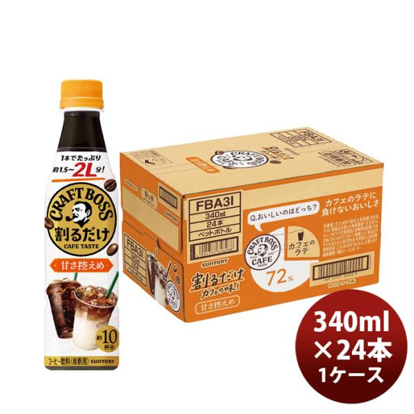 BOSS（サントリー） サントリー 割るだけボスカフェ 甘さ控えめ PET