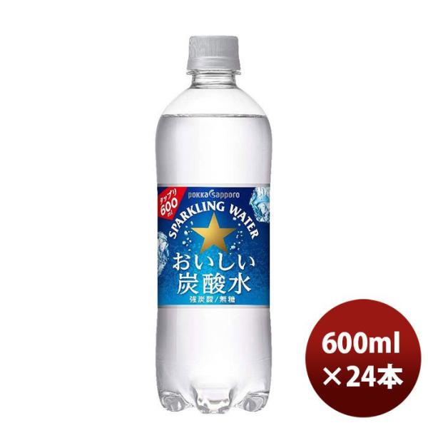 ポッカサッポロフード&ビバレッジ おいしい炭酸水 600ml×24本 PET (水・ミネラルウォーター・炭酸水) 価格比較 サッポロ おいしい炭酸水 600ml ×24本