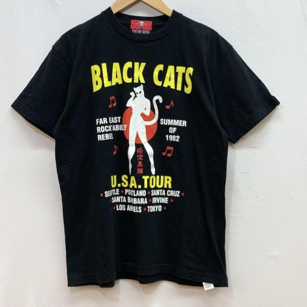 CREAMSODA クリームソーダ 半袖 Tシャツ T Shirt BLACK CATS CREAMSODA クリームソーダ 半袖 Tシャツ T Shirt BLACK CATS