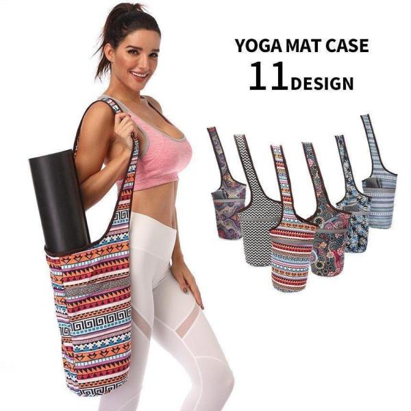 ヨガマットの持ち運びに◎な肩かけバッグ。たっぷり収納できる大容量?シンプル無地からおしゃれなボヘミアンな柄まで揃ってます！サイズについて画像をご参照ください。素材について帆布カラーについて生産ロットにより柄の出方や色の濃淡が異なる場合がござ...