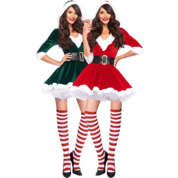 クリスマス サンタ コスチューム 成人用 レディース 衣装 コスプレ仮装 サンタクロース cosの服 イベント 舞台 出演 セットアップ 忘年会