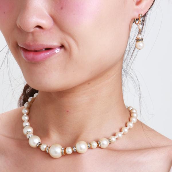 商品番号:FBMNE10【ネックレス＆イヤリング　レンタル】■ 品質：パール/ゴールド■ サイズ（約）：ネックレス/42cm　アジャスター/5cm　イヤリング/4cm※商品の色につきましては、お客様のご覧になられますパソコン機器及びモニタな...