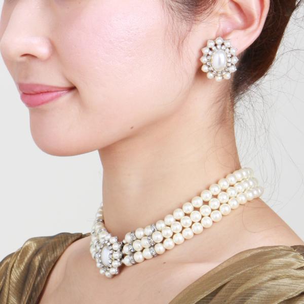 商品番号:FBMNE11【ネックレス＆イヤリング　レンタル】■ 品質：パール/シルバー■ サイズ（約）：ネックレス/33cm　アジャスター/7cm　イヤリング/2cm※商品の色につきましては、お客様のご覧になられますパソコン機器及びモニタな...