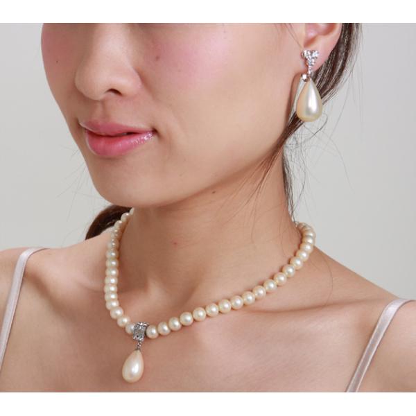 商品番号:FBMNE29【ネックレス＆イヤリング　レンタル】■ 品質：パール/シルバー■ サイズ（約）：ネックレス/38cm　アジャスター/なし　イヤリング/4cm※商品の色につきましては、お客様のご覧になられますパソコン機器及びモニタなど...