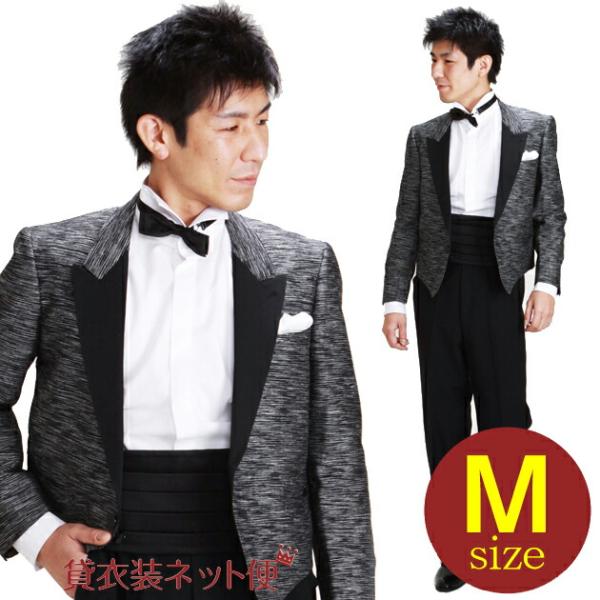 スペンサー タキシード レンタル M・Lサイズ 165cm〜172cm グレー 夏用 夏物 NT-183G あすつく対応 往復送料無料