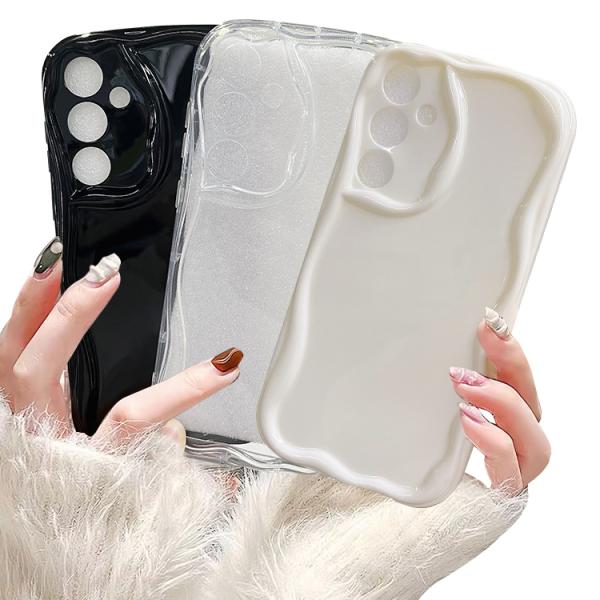 Galaxy A55 5G ケース TPU 耐衝撃 カバー 波状 かわいい TPU ソフトケース シンプル Samsung サムスン ギャラクシー A55 5G おすすめ おしゃれ