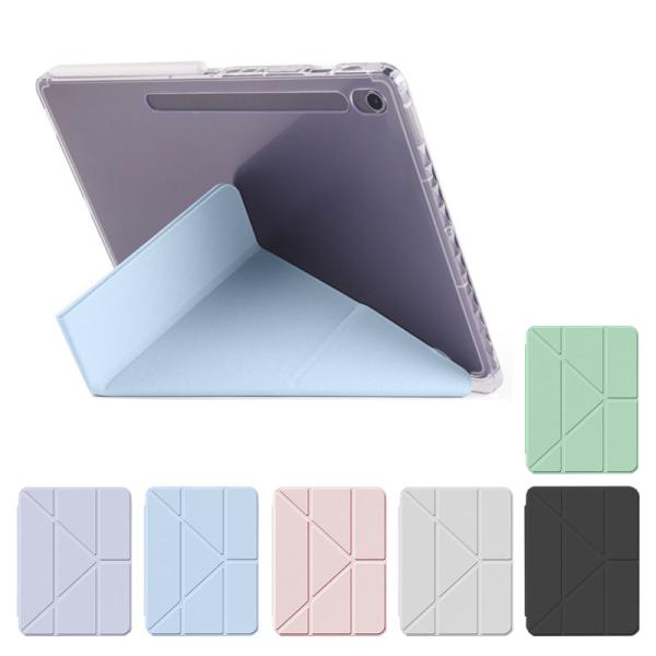Galaxy Tab A11ケース Tab A11+ 8.7/11インチ 手帳型 カバー オートスリープ 機能付き クリア 背面透明 PUレザー スタンド機能 ペン収納 サムスン