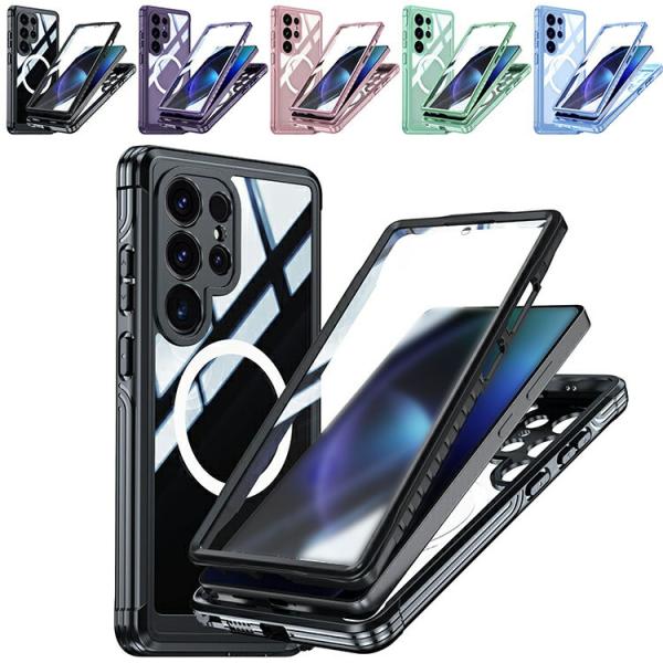 Galaxy S26 ケース S26+/S26 Ultra カバー  クリア 背面透明 両面 前後保護 フルカバー Qi充電 ワイヤレス充電 対応 シンプル Samsung