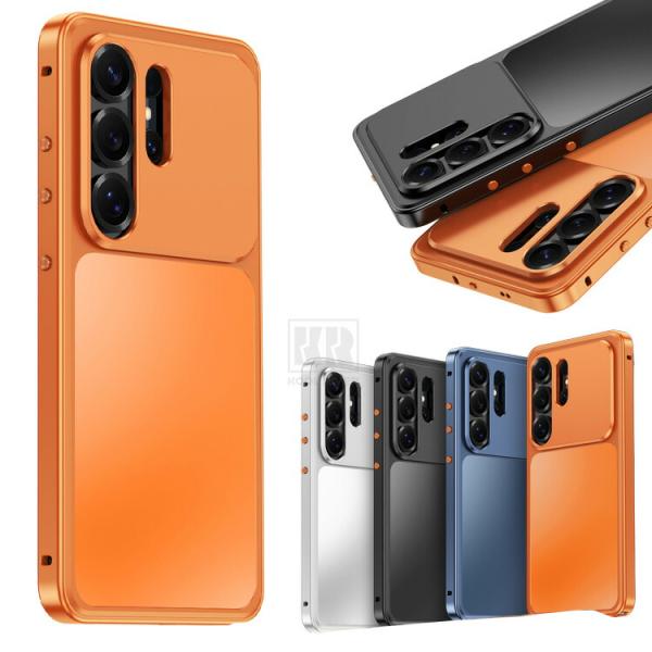 Galaxy S26 ケース アルミ バンパー S26+ S26 Ultra カバー アルミバンパー Qi充電 ワイヤレス充電 対応 背面 バックプレート  ロック付きマグネット式装着