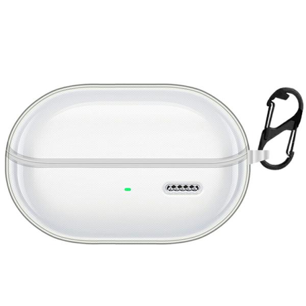 SoundPEATS CC クリアケース 透明 TPU シンプル カラビナ付き 保護カバー おすすめ おしゃれ カバー 傷防止 ケース ワイヤレスイヤホン 保護ケース カバー