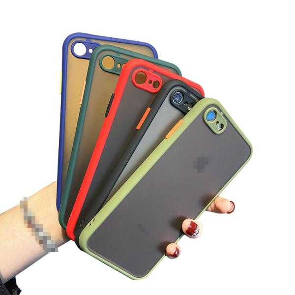 iPhone SE 第3世代/第2世代 ケース カバー ケース カバー 半透明 スリム シンプル アクリル TPU 耐衝撃ケース ストラップホール付き アイフォン SE3