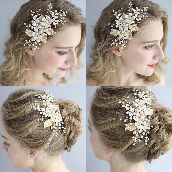 バレッタ ヘアアクセサリー パール 髪飾り 髪留め 結婚式 着物 コーム 和装 花嫁 ダイヤ ビジュー Yt023 Happy Shopping 通販 Yahoo ショッピング