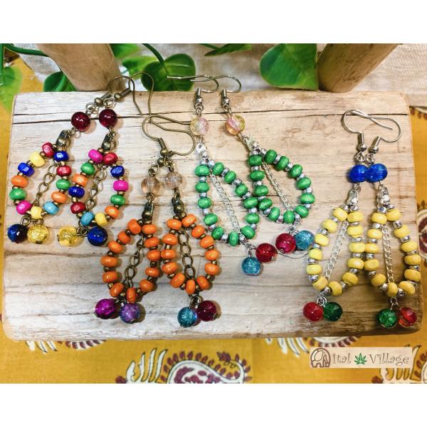 No.1021-B　ビーズとメタルビーズ☆ピアス・イヤリング ital-village_hmp-52