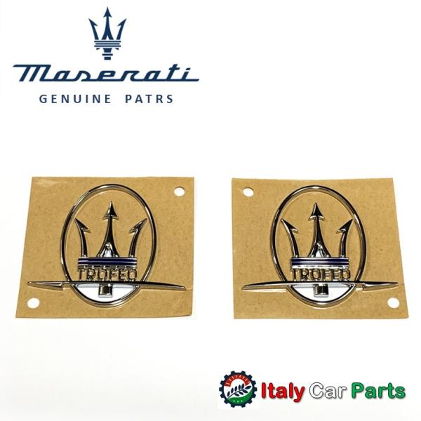 トロフェオ エンブレム 左右セット マセラティ 純正 レヴァンテ ギブリ クアトロポルテ Maserati Levante Ghibli サイド ピラー