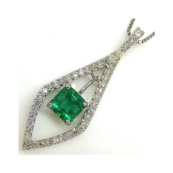 プレゼント ネックレス エメラルド ダイヤモンド 5月誕生石 プラチナ