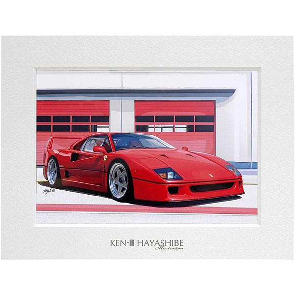 Ferrari フェラーリ F40イラストレーション (フロントビュー) by Ferrari フェラーリ F40イラストレーション (フロントビュー) by