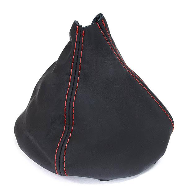 アバルト（ABARTH） 500/595 レザーシフトブーツ (ブラック/レッド