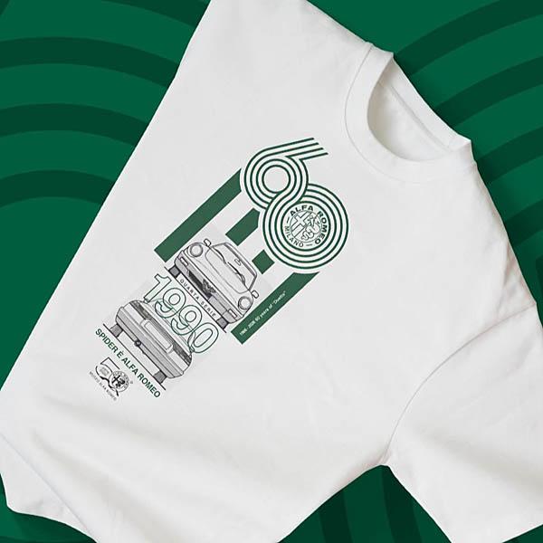 アルファロメオ オフィシャルSpider 60周年記念Tシャツ(1990)　12843
