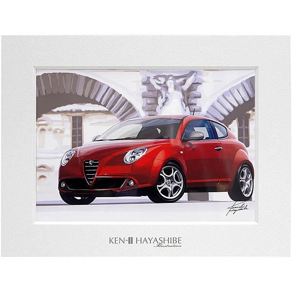 アルファロメオ（ALFA ROMEO） MiTo(レッド)イラストレーション by林部