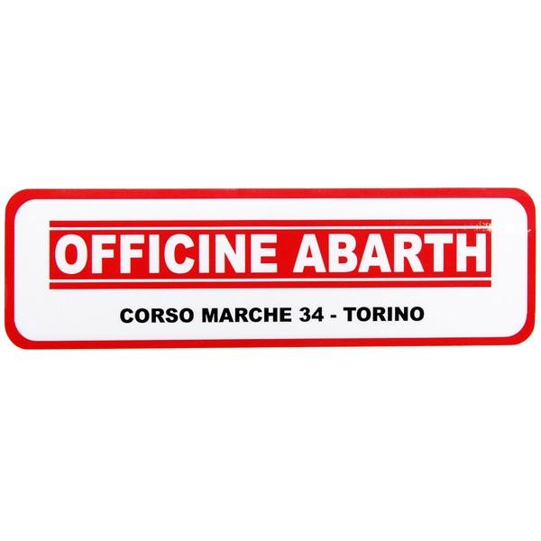 アバルト（ABARTH） OFFICINE ABARTHディーラーステッカー(裏貼り