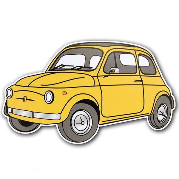 FIAT（フィアット） フィアット初代500ステッカー (イエロー) 15662