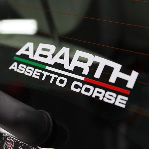 アバルト（ABARTH） ASSETTO CORSEロゴステッカー(切り文字/ホワイト