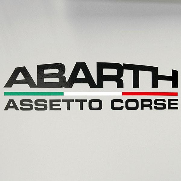 FIAT　ABART ASSETTO CORSE ステッカー　カラー選択可2 アバルト（ABARTH） ASSETTO CORSEロゴステッカー(切り文字/ブラック