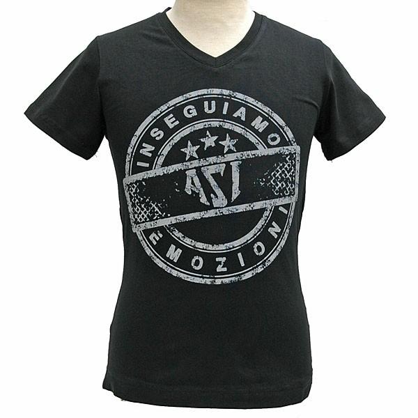 ASIオフィシャルTシャツ(ブラック) 17830 定価￥5,500 : イタリア