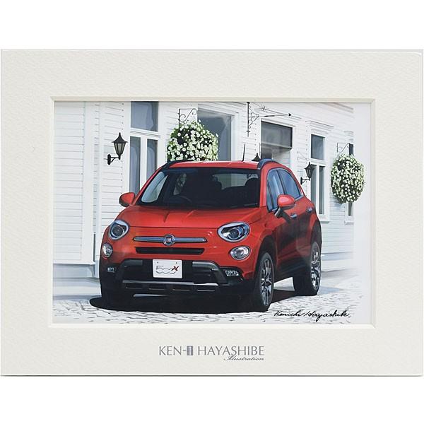 FIAT（フィアット） 500X (レッド)イラストレーション by 林部研一