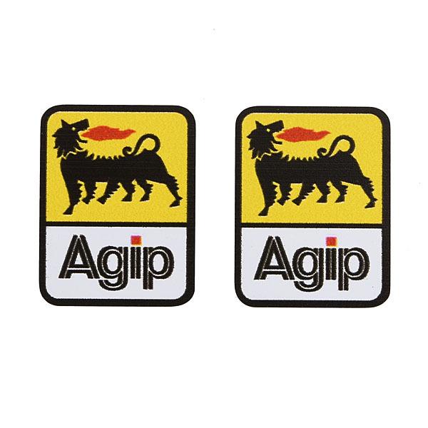 Agipステッカー2枚セット(20mm&26mm) 20493 : イタリア自動車雑貨店