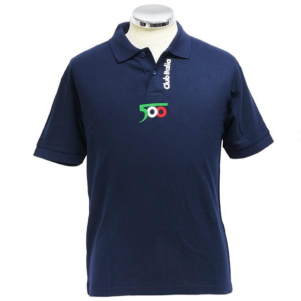 FIAT（フィアット） FIAT 500 CLUB ITALIAポロシャツ(ネイビー) 20708