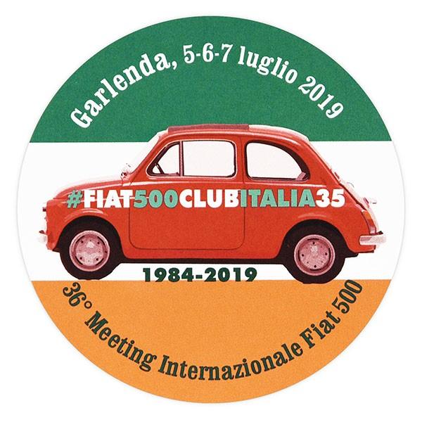 フィアット FIAT 500 CLUB ITALIA 2019ミーティングステッカー　22302