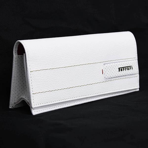 Ferrari フェラーリ純正 レザーメガネケース(ホワイト) 22365