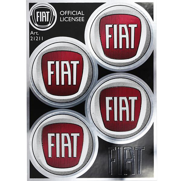 FIAT（フィアット） フィアット純正 エンブレムステッカー4枚セット 