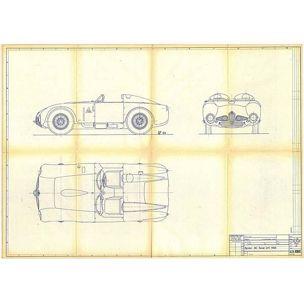 アルファロメオ（ALFA ROMEO） 6C 3000 CM Spider 1953完成予想図