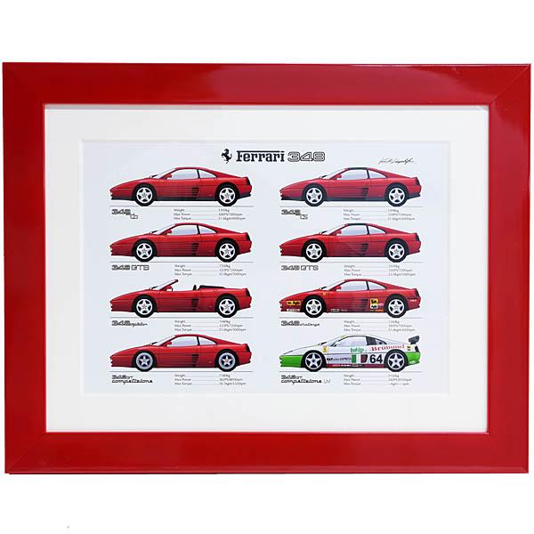 Ferrari（フェラーリ） 348 Collection 額装イラストレーション by林部