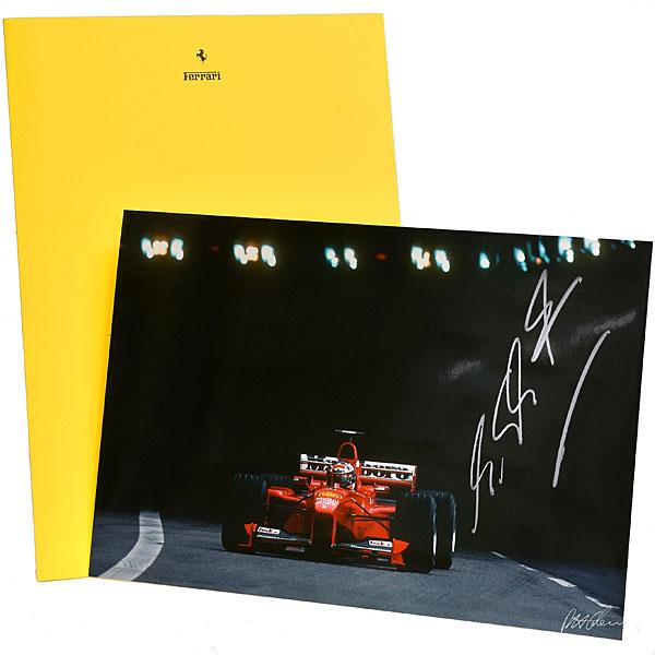 スクーデリア フェラーリ1999 Ferrari社内記念品 モナコグランプリ優勝フォト(M.シューマッハ直筆サイン入り)　24479