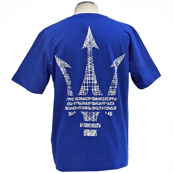 Maserati マセラティ純正オーガニックコットンTシャツ(ブルー