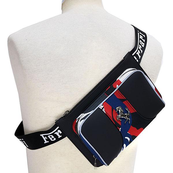 フェラーリロゴ入りバッグ Ferrari（フェラーリ） バッグ ロゴ ハンドバッグ かばん チャック SF