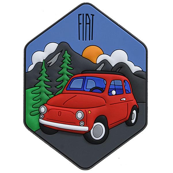 60mm(幅)×82mm(縦) 真っ赤なNUOVA500の後ろには、壮大な山々の景色がゆるーく描かれたマグネットです。ラバー製ならではのデザインは、硬くならずNUOVA500の魅力を可愛らしく表現しています。ポップなカラーリングが一味も二味...