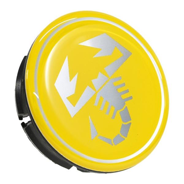 アバルト（ABARTH） ホイールセンターキャップ 48mm(イエロー/シルバー