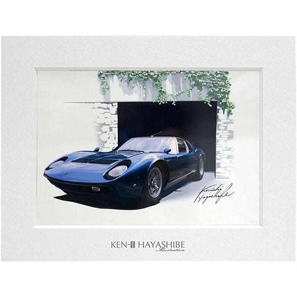 【超希少】林部研一　V12ランボルギーニ 「レジェンド」イラスト巨大ポスター Lamborghini（ランボルギーニ） Lamborghini Miuraイラストレーション