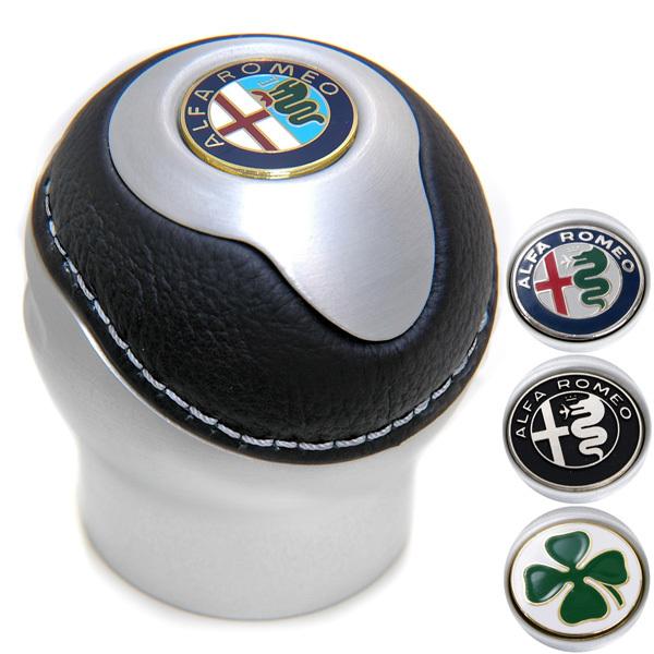 アルファロメオ（ALFA ROMEO） BLACK社製アルミ&レザーシフトノブ