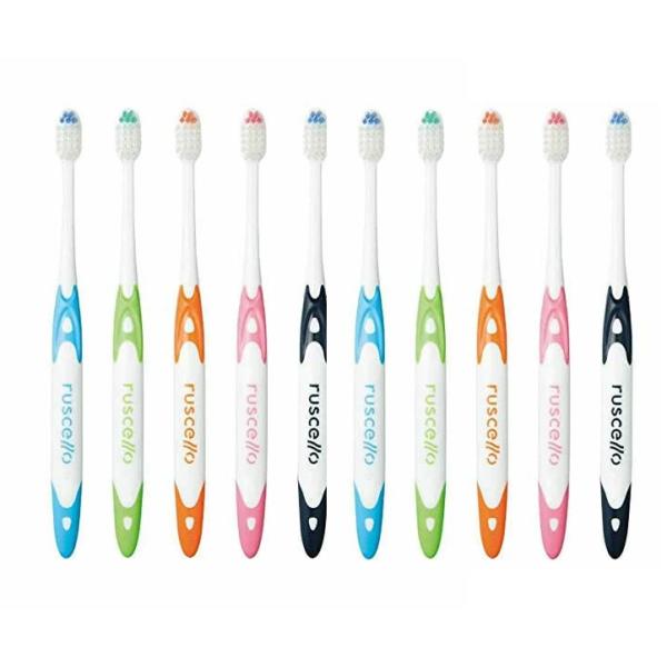 ルシェロ 歯ブラシ Ｂ−２０Ｍ ピセラ 10本セット　歯科専売　送料無料■特長萌出途中の永久歯が磨きにくい10代の方、成人男性に比べて顎や手が小さい成人女性の方のカリエス予防に最適なベーシックタイプ。4列植毛による安定感。コンパクトなヘッド...