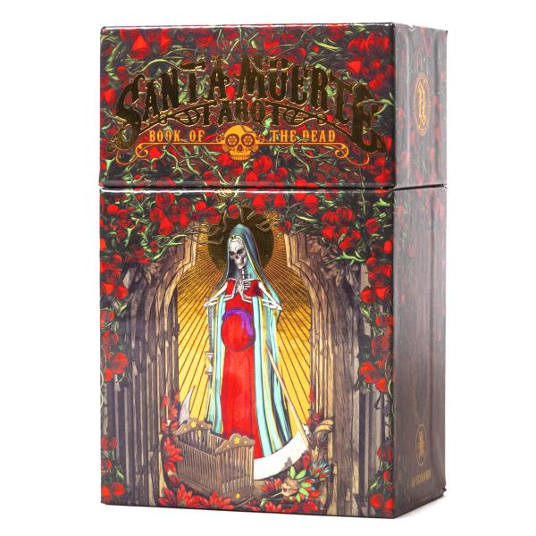 サンタ・ムエルテとはメキシコを中心とする南米地域で信じられる民間信仰の聖母のことで、ムエルテは「死」を意味し、「サンタ」は聖女を表します。おどろおどろしい骸骨たちの怖いタロットカードかと思いきや、明るくて面白く、カラフルでとても綺麗なカード...