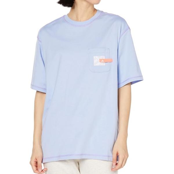 新品 女子M】アディダス adidas 半袖tシャツ　ライトブルー青紺 新品 女子M】アディダス adidas 半袖tシャツ ライトブルー青紺