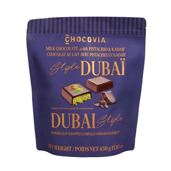 紙袋2枚付│ドバイチョコレート ピスタチオカダイフ スタイル バレンタインギフト CHOCOVIA ドバイ チョコレート ピスタチオ＆カダイフ 450g 贅沢 ご褒美