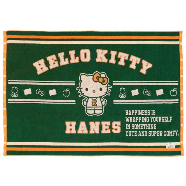 Hanes（ヘインズ） ビーチタオル ハローキティ 120×80cm グリーン