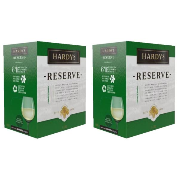 【2箱セット】 ハーディーズ リザーブ 白ワイン シャルドネ 5L×2箱 アルコール お酒 箱ワイン ミディアム・ボディ オーストラリア HARDYS RESERVE 528269