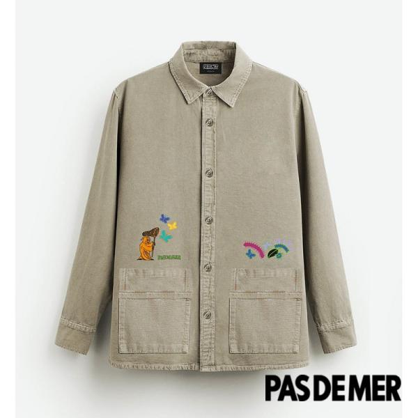 【PAS DE MER/パドゥメ】BUGS SHIRT 長袖シャツ / SAND